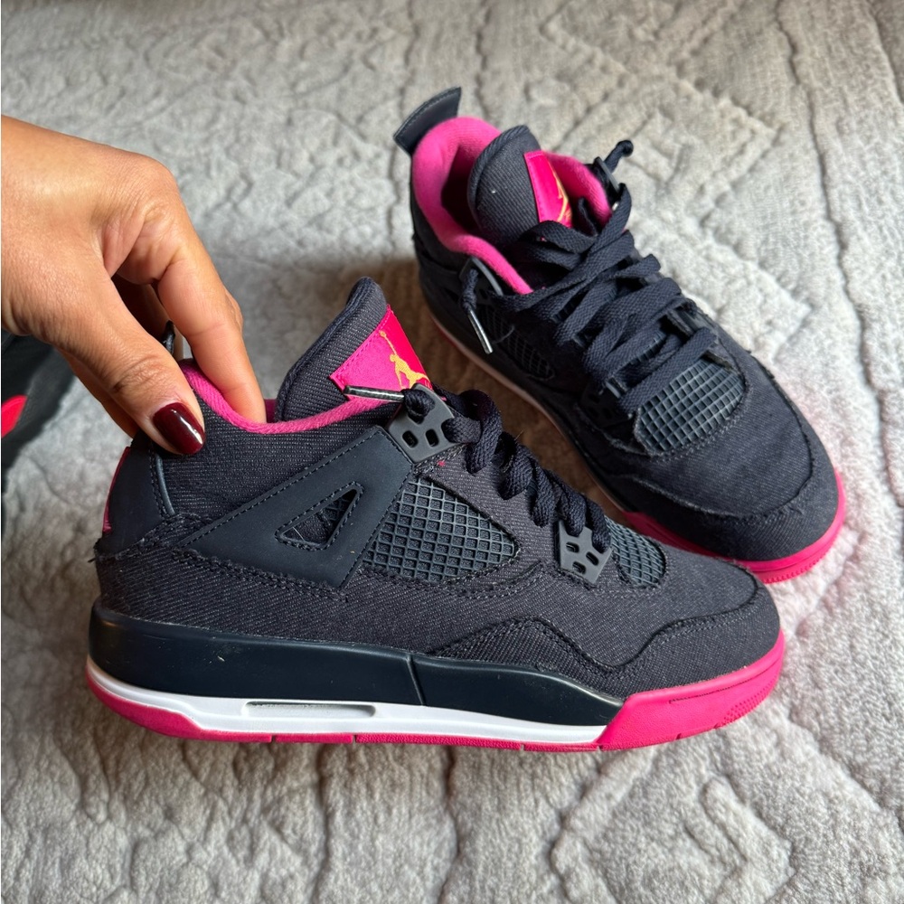 Jordan Women's Sneakers - Black and Pink - Picture 8 of 9